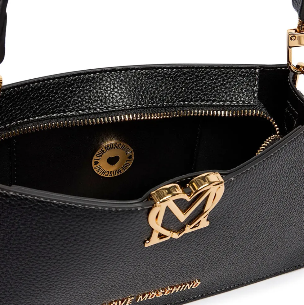 Borsa Donna a Spalla LOVE MOSCHINO linea Soft Sculpt Nera