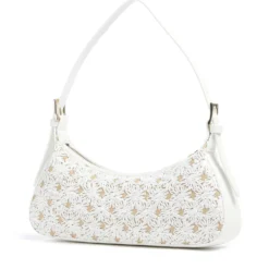 Borsa Donna a Spalla LOVE MOSCHINO linea Daisy in Ecopelle e Rafia Bianca