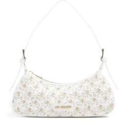 Borsa Donna a Spalla LOVE MOSCHINO linea Daisy in Ecopelle e Rafia Bianca