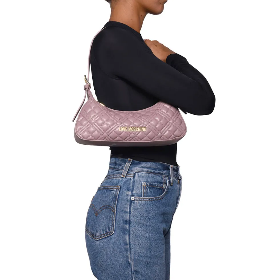 Borsa Donna a Spalla LOVE MOSCHINO in Ecopelle Trapuntata Rosa