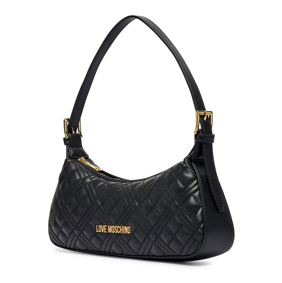 Borsa Donna a Spalla LOVE MOSCHINO in Ecopelle Trapuntata Nera