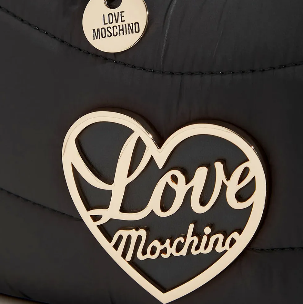 Borsa Donna a Spalla LOVE MOSCHINO in Nylon Trapuntato Nero