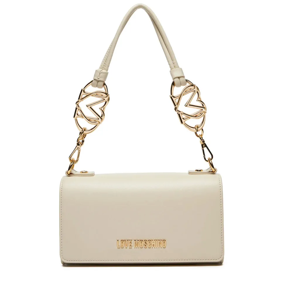 Borsa Donna a Spalla LOVE MOSCHINO linea Jewel Avorio