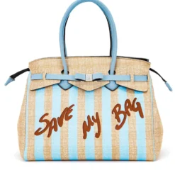 Borsa Donna a Spalla SAVE MY BAG in Lycra linea Miss Misura XL Colore Azzurro