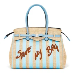 Borsa Donna a Spalla SAVE MY BAG in Lycra linea Miss Misura M Colore Azzurro