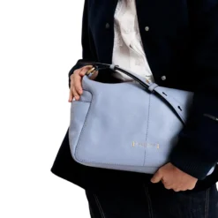 Borsa Donna a Spalla THE BRIDGE linea Letizia in Pelle Azzurra