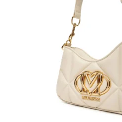 Borsa Donna a Spalla Trapuntata LOVE MOSCHINO linea Embossed Avorio