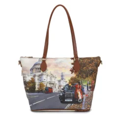 Borsa Donna a Spalla Y NOT YES-396 stampa London Tourist