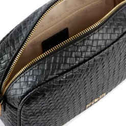 Borsa Donna a Tracolla 1A Classe Alviero Martini linea Golden Dune effetto Intrecciato Nera LE43