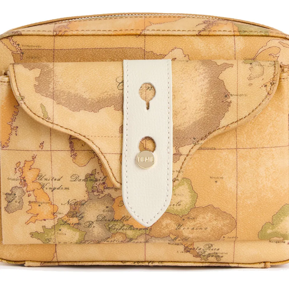 Borsa Donna a Tracolla 1A Classe Alviero Martini linea Escape Geo stampa Geo Classic e Avorio LE63