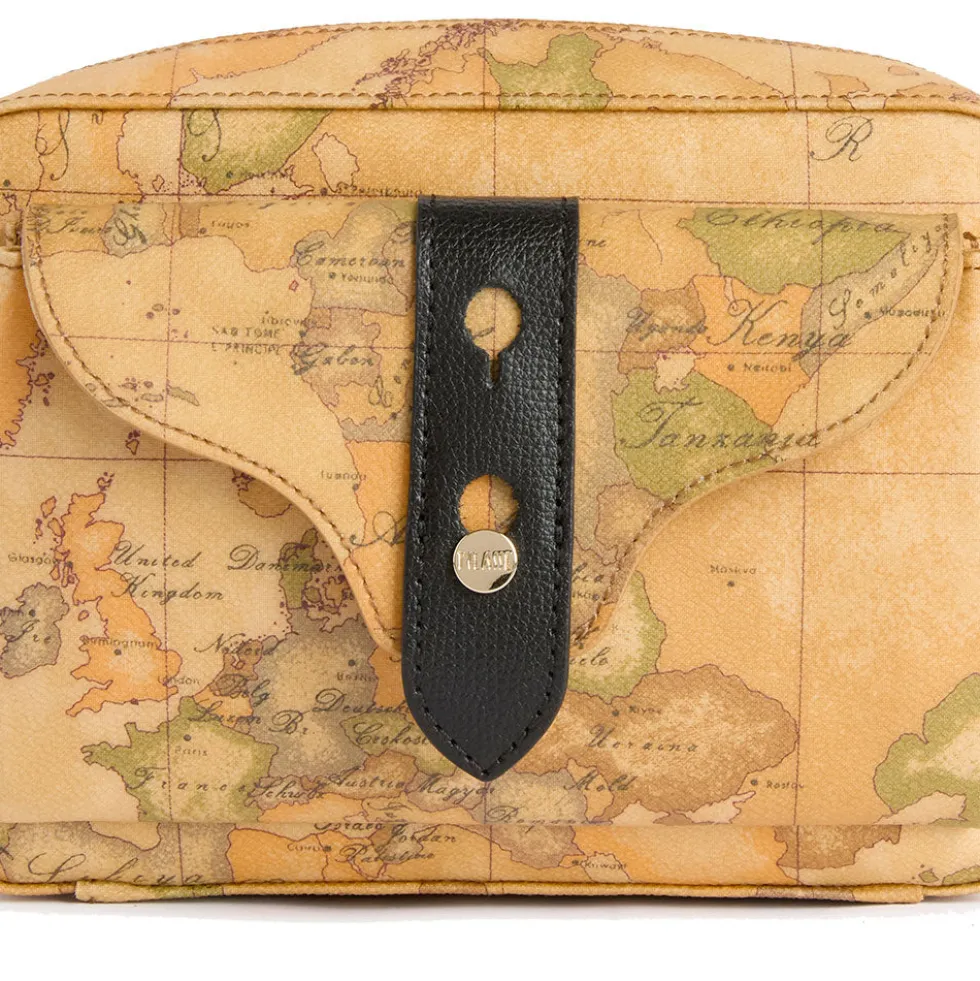 Borsa Donna a Tracolla 1A Classe Alviero Martini linea Escape Geo stampa Geo Classic e Nero LE63