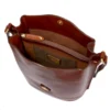 Borsa Donna a Tracolla a Secchiello THE BRIDGE in Pelle Marrone linea Story
