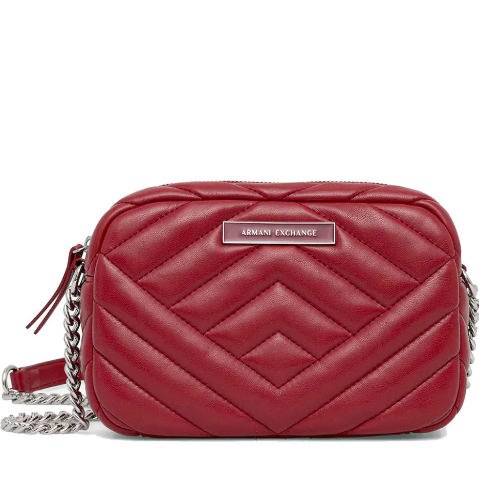 Borsa Donna a Tracolla Chiusa con Zip ARMANI EXCHANGE Colore Red Dahlia