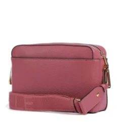 Borsa Donna a Tracolla chiusa con Zip COCCINELLE in Pelle Linea Liya Signature colore Rosewood