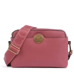 Borsa Donna a Tracolla chiusa con Zip COCCINELLE in Pelle Linea Liya Signature colore Rosewood