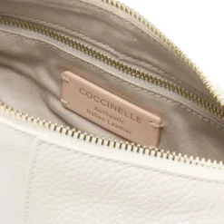 Borsa Donna a Tracolla COCCINELLE in Pelle linea Abigail Colore Blanco