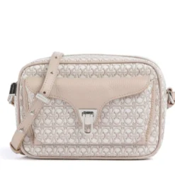 Borsa Donna a Tracolla COCCINELLE in Canvas Monogram e Pelle Blanco - Rosette linea Beat Small