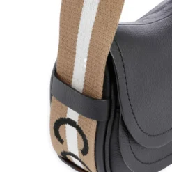 Borsa Donna a Tracolla COCCINELLE in Pelle linea Raquel Colore Noir - Cuir Misura Piccola