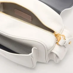 Borsa Donna a Tracolla COCCINELLE in Pelle Colore Blanco linea Campus Small