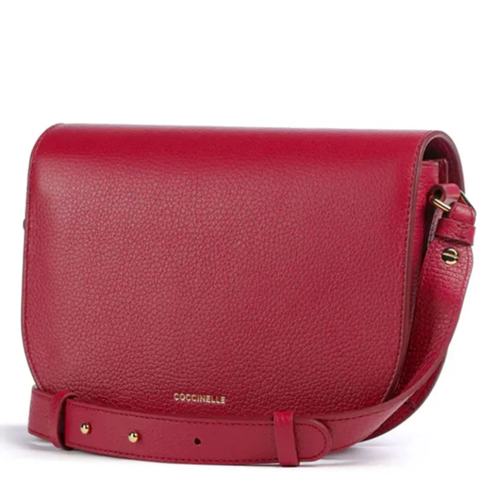 Borsa Donna a Tracolla COCCINELLE in Pelle Sangria linea Dew Small