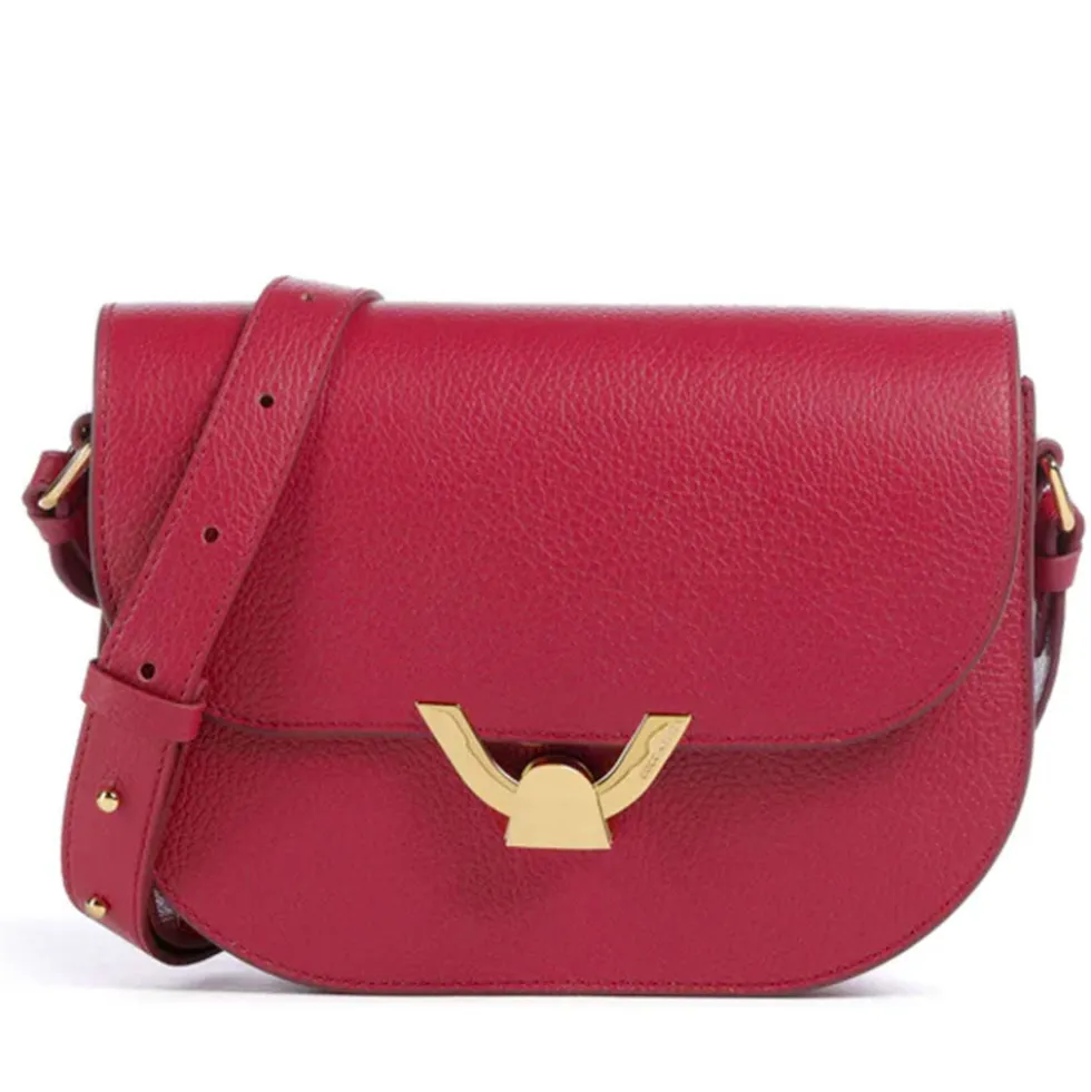 Borsa Donna a Tracolla COCCINELLE in Pelle Sangria linea Dew Small