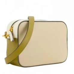 Borsa Donna a Tracolla COCCINELLE Linea Tebe Colore Sandshell - Pearl - Seagrass