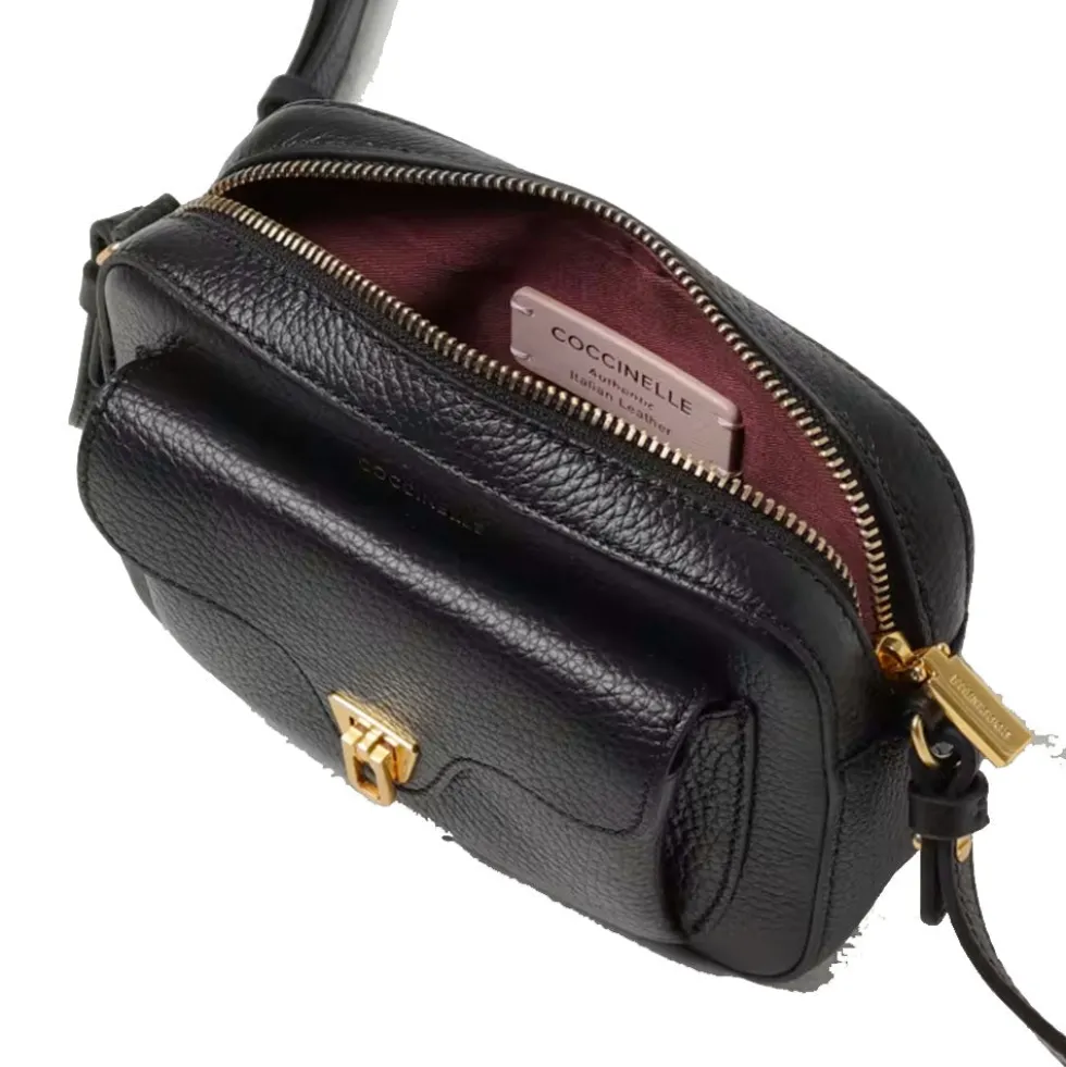 Borsa Donna a Tracolla COCCINELLE in Pelle Nera linea Beat Soft Mini