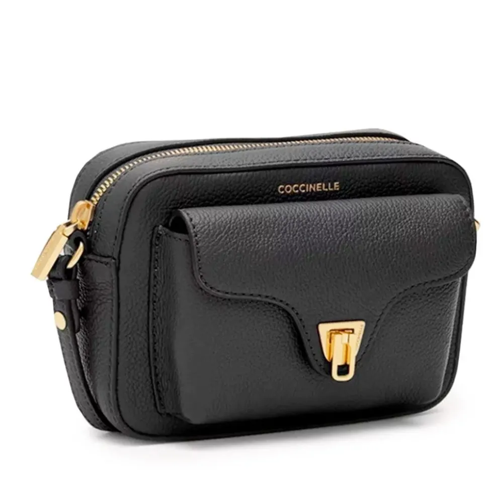 Borsa Donna a Tracolla COCCINELLE in Pelle Nera linea Beat Soft Mini