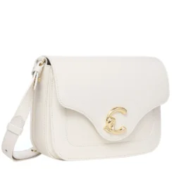 Borsa Donna a Tracolla COCCINELLE in Pelle Martellata linea C-Me Small Colore Pearl