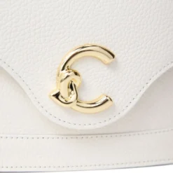 Borsa Donna a Tracolla COCCINELLE in Pelle Martellata linea C-Me Small Colore Pearl
