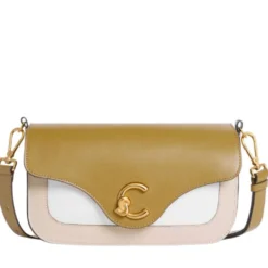 Borsa Donna a Tracolla COCCINELLE in Pelle linea C-Me Colore Sandshell - Seagrass - Pearl