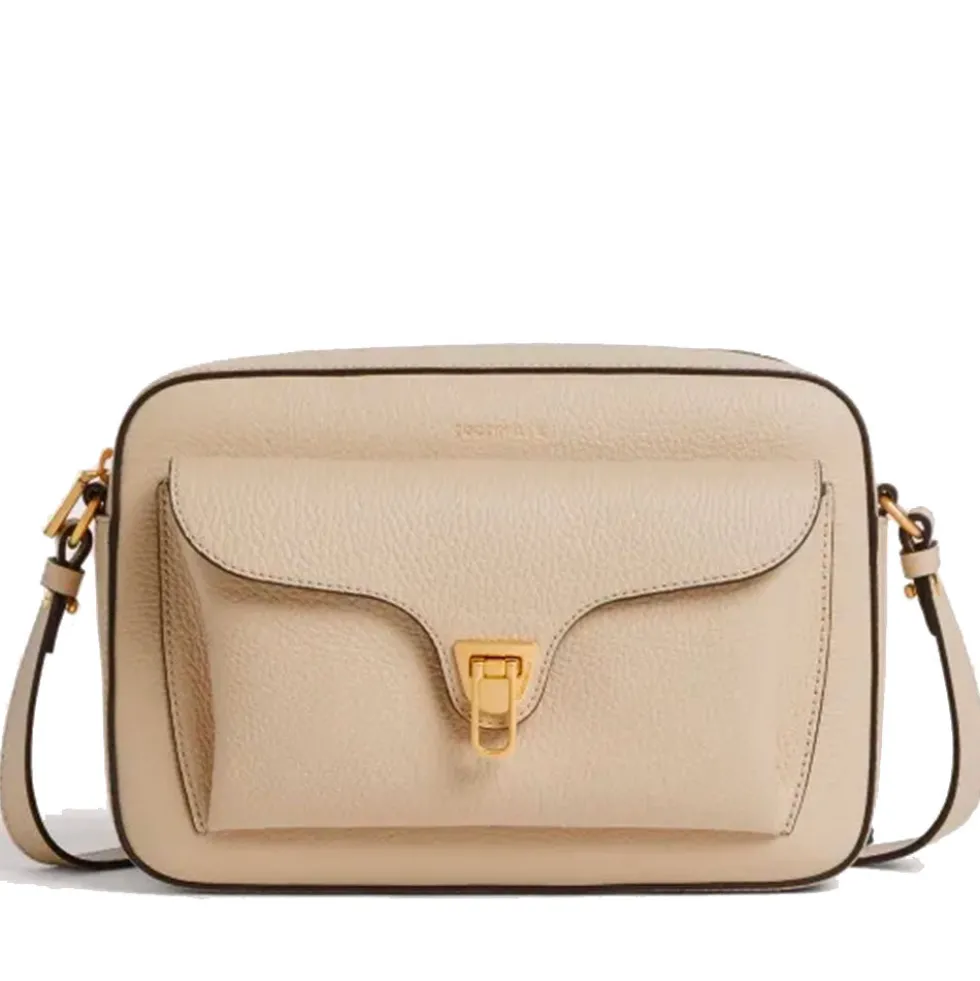 Borsa Donna a Tracolla COCCINELLE in Pelle Sandshell linea Beat Soft Misura Large
