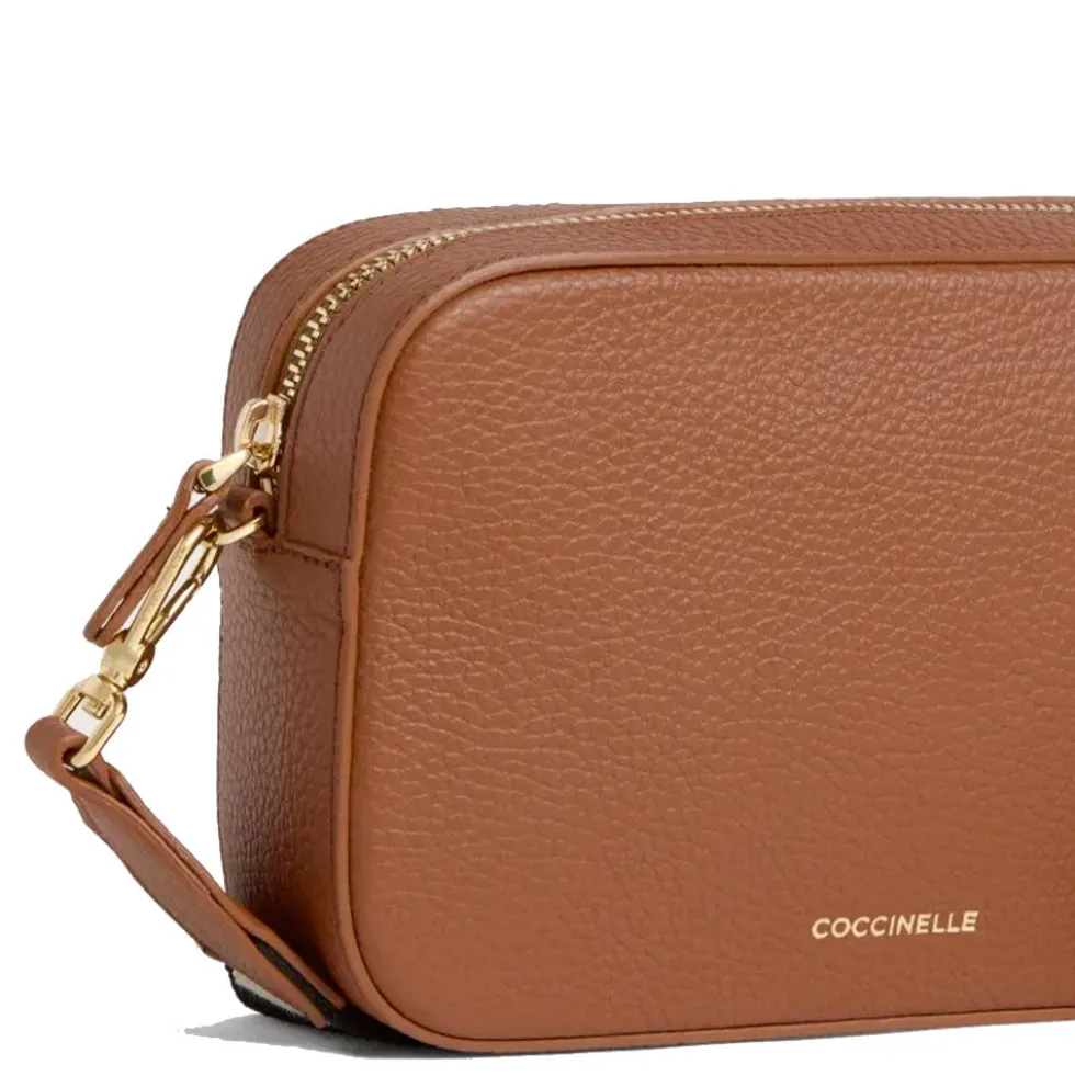 Borsa Donna a Tracolla COCCINELLE Linea Tebe Colore Cognac - E5MN555I101