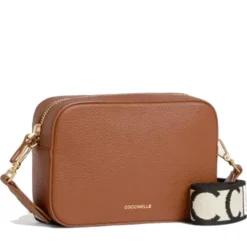 Borsa Donna a Tracolla COCCINELLE Linea Tebe Colore Cognac - E5MN555I101