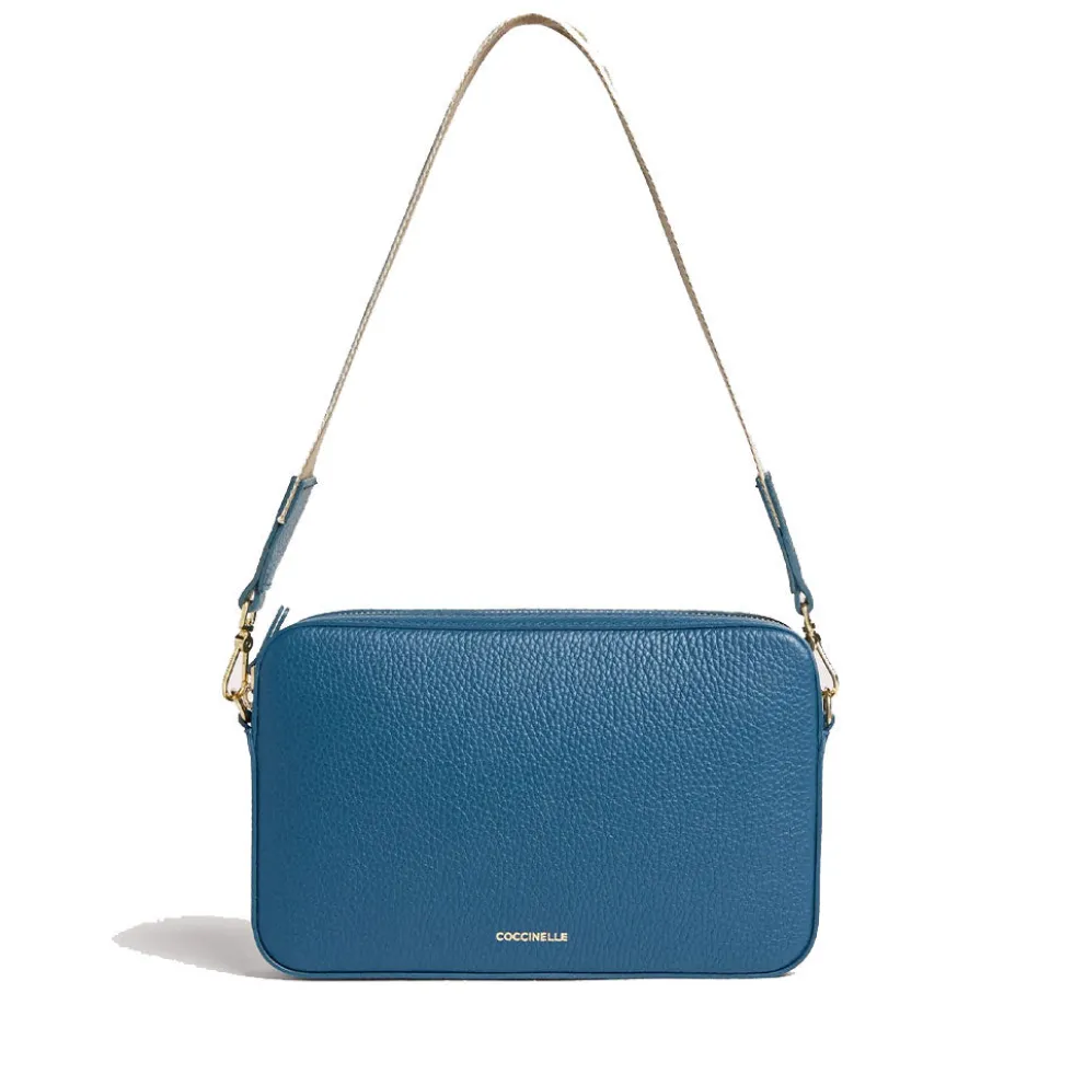 Borsa Donna a Tracolla COCCINELLE Linea Tebe Colore Deep Blue