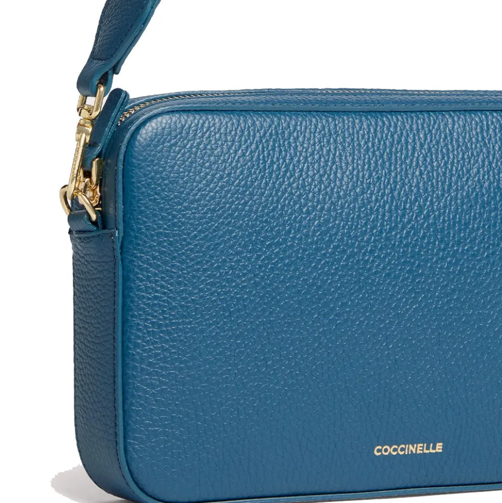 Borsa Donna a Tracolla COCCINELLE Linea Tebe Colore Deep Blue