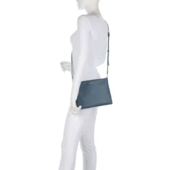 Borsa Donna a Tracolla COCCINELLE in Pelle Deep Blue Linea Best Medium