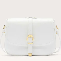 Borsa Donna a Tracolla COCCINELLE in Pelle Linea Magalù colore Brillant White