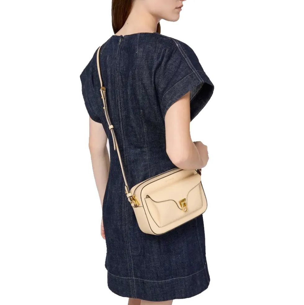 Borsa Donna a Tracolla COCCINELLE in Pelle Deep Blue linea Beat Soft Misura Small