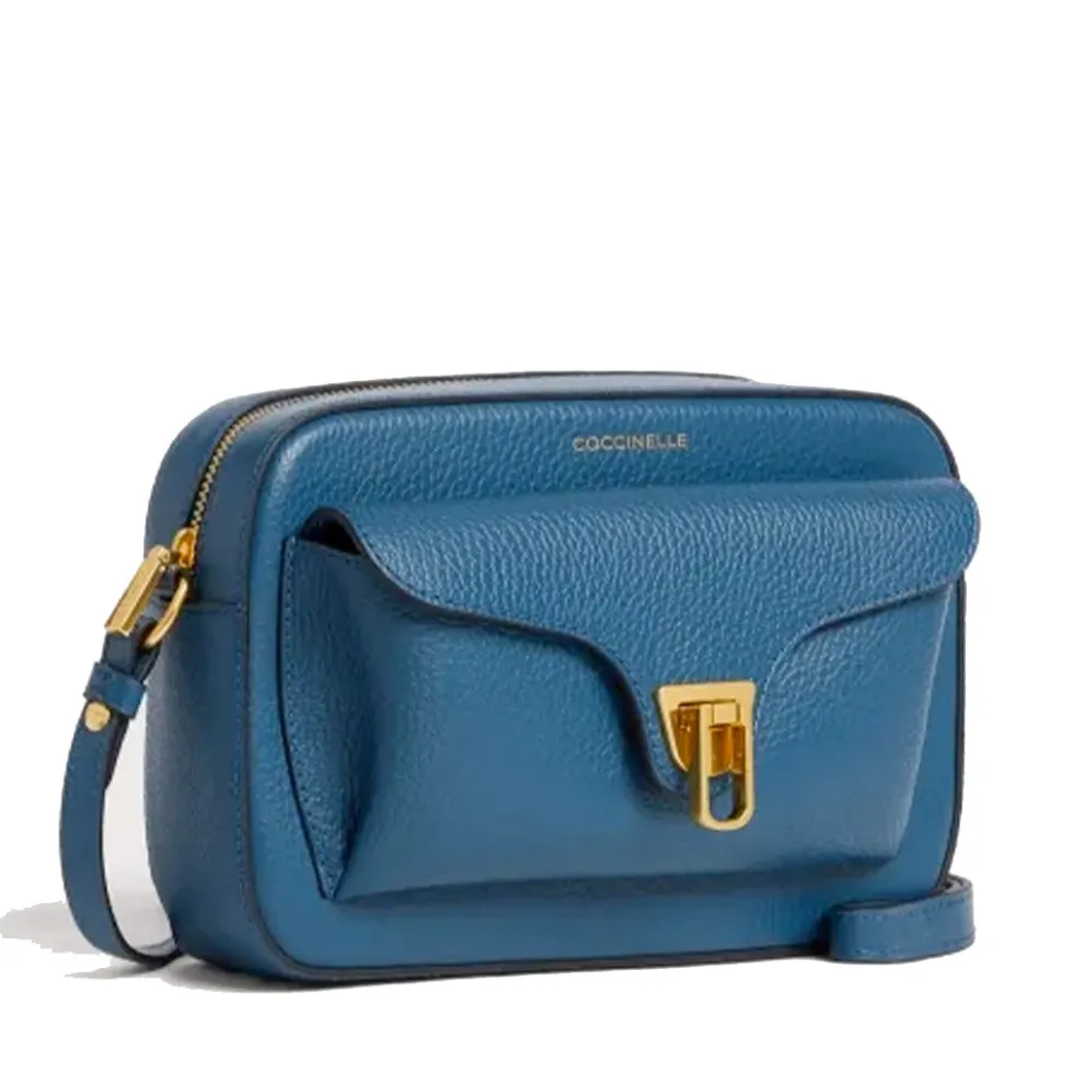 Borsa Donna a Tracolla COCCINELLE in Pelle Deep Blue linea Beat Soft Misura Small