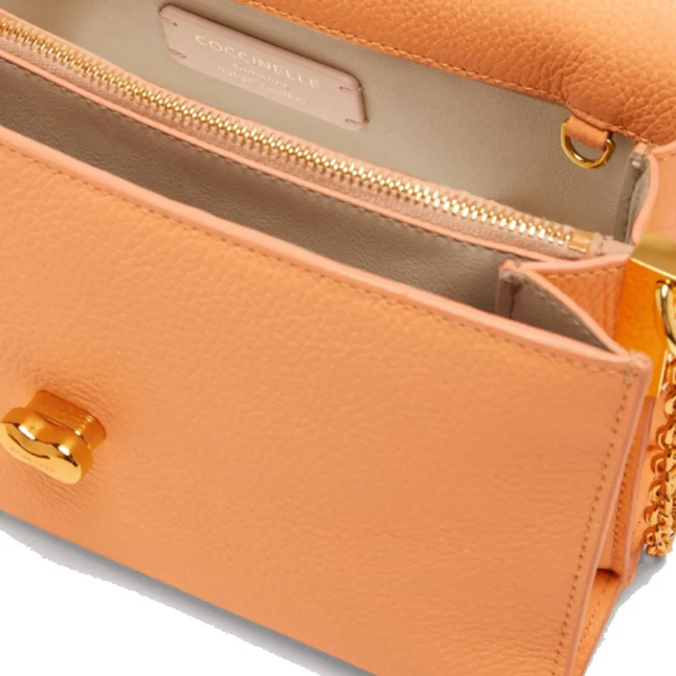 Borsa Donna a Tracolla COCCINELLE in Pelle linea Binxie Medium colore Sunrise