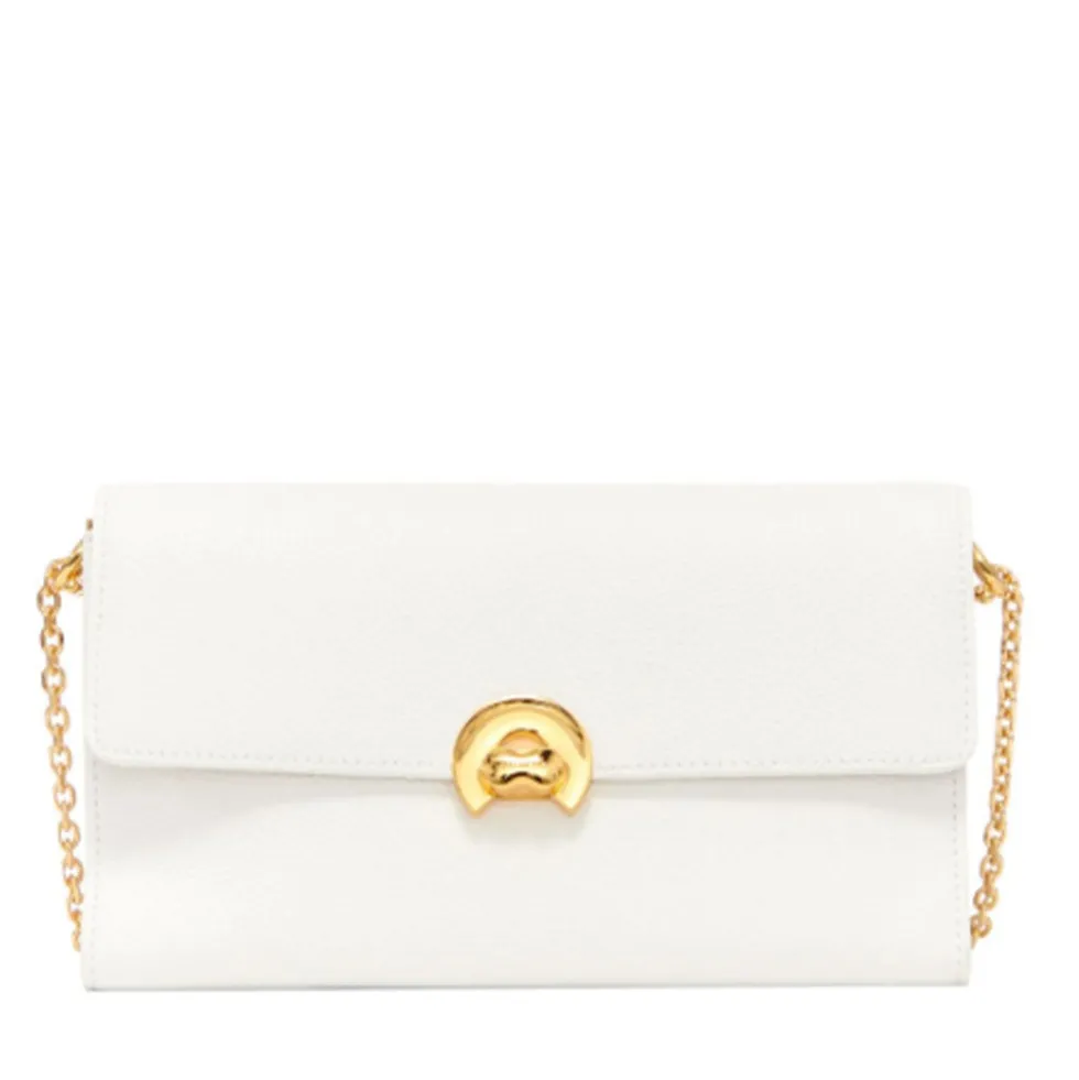 Borsa Donna a Tracolla COCCINELLE in Pelle linea Binxie Medium colore Brillant White