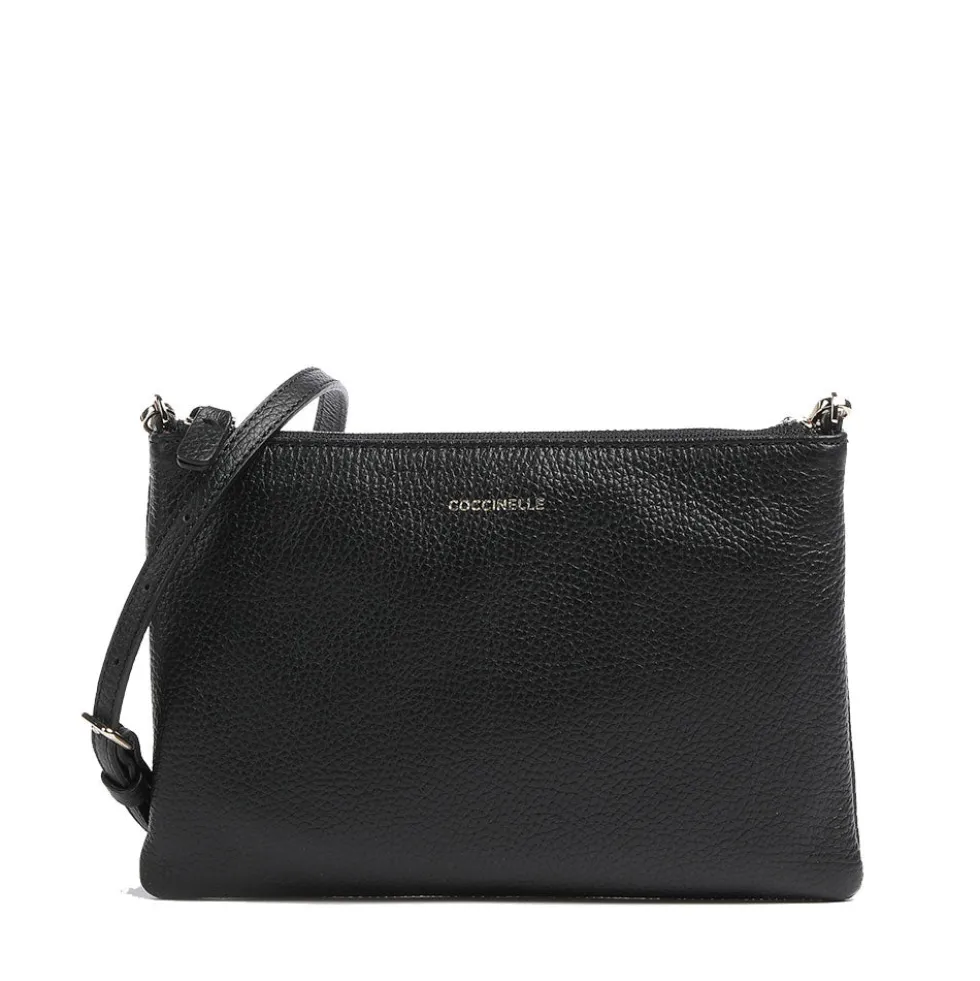 Borsa Donna a Tracolla COCCINELLE in Pelle Nera Linea Best Small