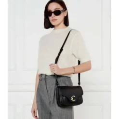 Borsa Donna a Tracolla COCCINELLE in Pelle Martellata linea C-Me Small Colore Nero