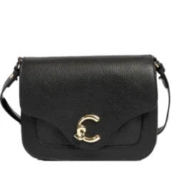 Borsa Donna a Tracolla COCCINELLE in Pelle Martellata linea C-Me Small Colore Nero