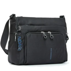 Borsa Donna a Tracolla con Tasca Frontale MANDARINA DUCK in Tessuto Linea MD20 Colore Nero