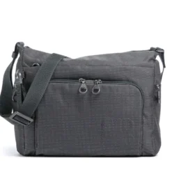 Borsa Donna a Tracolla con Tasca Frontale MANDARINA DUCK in Tessuto Linea MD20 Colore Steel