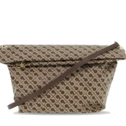 Borsa Donna a Tracolla GHERARDINI in Tessuto Softy Colore Tabacco - Burro - GH0311