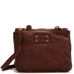 Borsa Donna a Tracolla GIANNI CONTI in Pelle Liscia color Chocolate