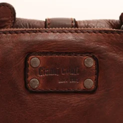 Borsa Donna a Tracolla GIANNI CONTI in Pelle Liscia color Chocolate